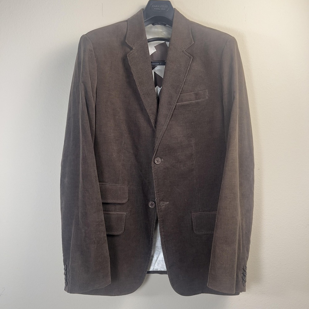 Artful‎ Dodger Blazer Mens L Brown Corduroy Skull Lining Graphic Streetwear